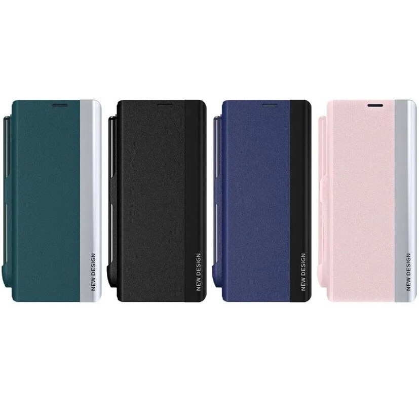 Husa Flip, Compatibila cu Samsung Galaxy Z Fold 5, S Pen inclus, Protectie Completa, Bleumarin