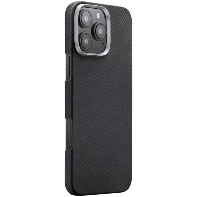 Pachet promo: Husa protectie din Kevlar compatibila cu iPhone 16 Pro, din Fibra de Carbon, Aramida, ultra slim, ultra rezistenta, compatibila incarcare magnetica, protectie camera, Negru, ISAG + Folie protectie din sticla, compatibila cu iPhone 16 Pro, cu lipici pe tot ecranul Full Glue, Case Friendly, ISAG