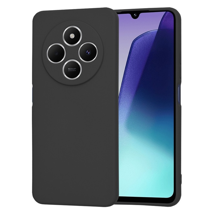 Szilikon tok, Xiaomi Redmi 14C-hez, Smartphosis SoftFlex, fekete