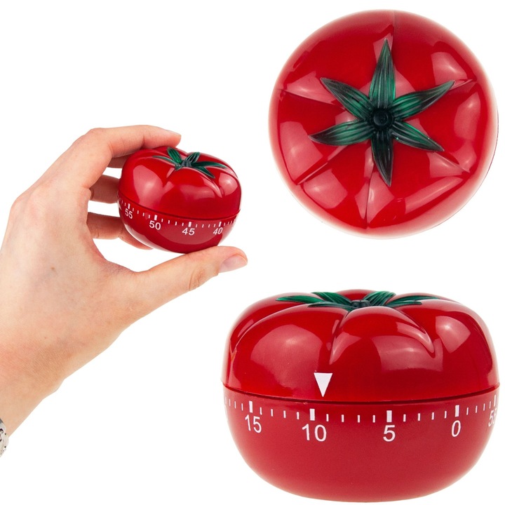 Timer bucatarie model rosie, 6,5x4,5cm, fara baterii, design amuzant