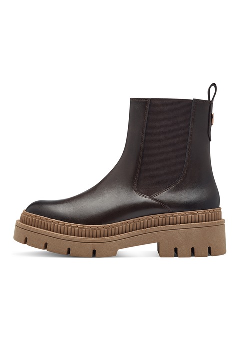 Marco Tozzi, Cizme Chelsea din piele ecologica, Maro inchis, 38