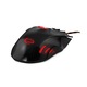 Mouse pentru jocuri, ESPERANZA HAWK, senzor optic 800-2400 DPI, ergonomic, negru-rosu