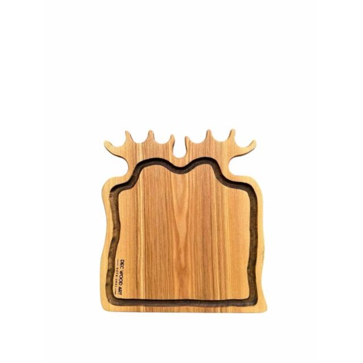 Platou din lemn Rudolf, dimensiune 36.5x27.2x2 cm