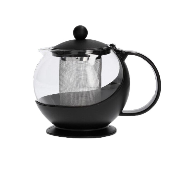 Ceainic cu infuzor, 750ml, sticla termorezistenta