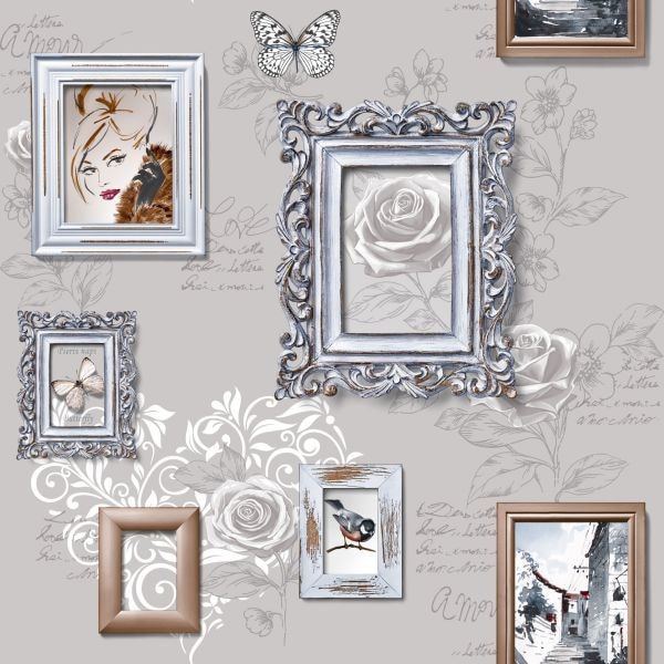 Tapet DEGRETS 1251 hartie Bellina gri sizes 0.53m x 10.05m = 5.3 mp