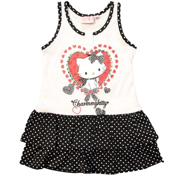 Rochie copii Charmmy Kitty alb negru Rochie copii Charmmy Kitty alb negru