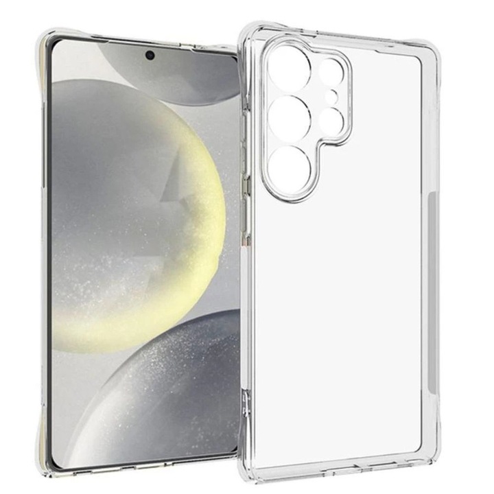 Husa compatibila cu Samsung Galaxy S25 Ultra, Protectie antisoc, Silicon Ultra Slim High Tech, Crystal Clear