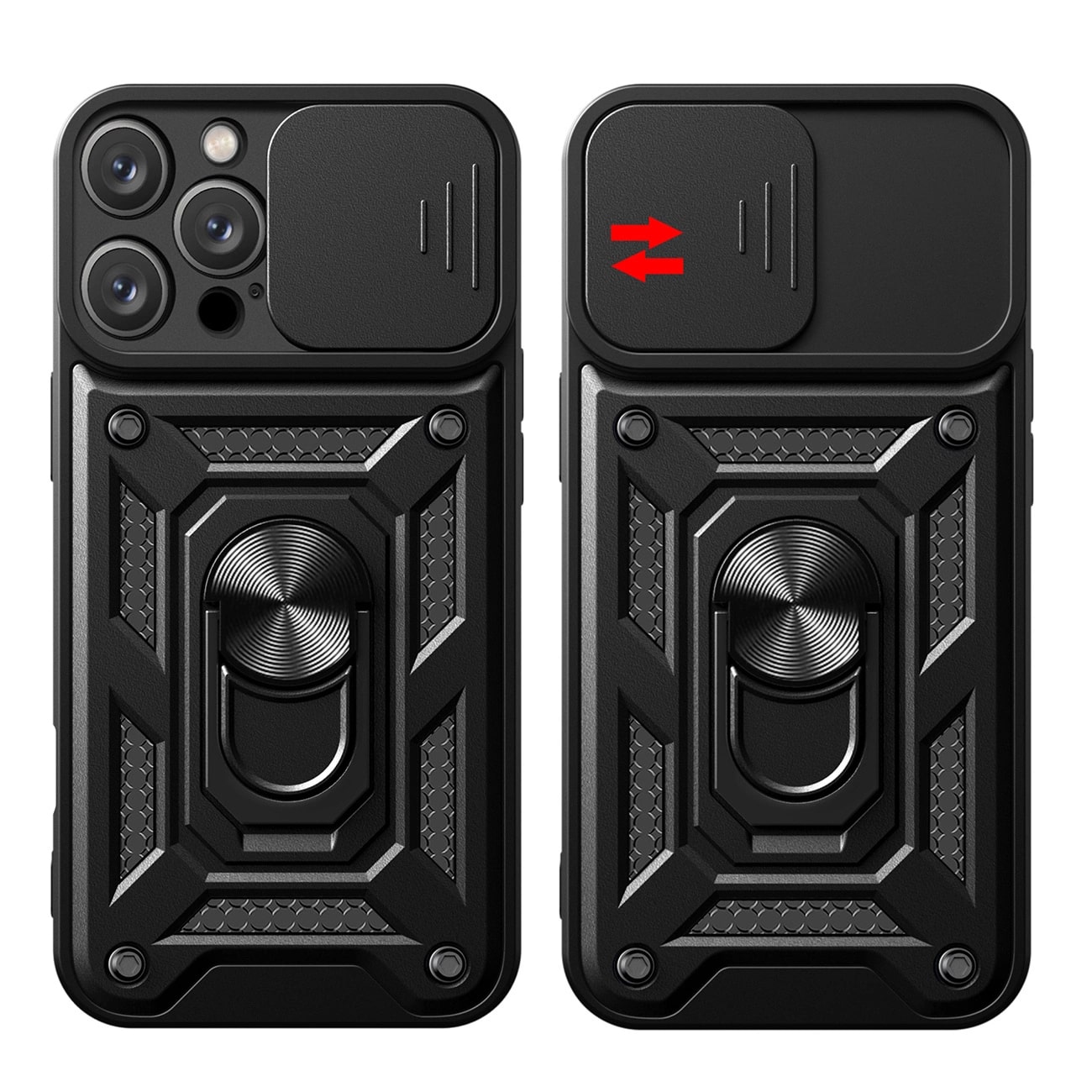 Carcasa Hybrid Armor CamShield compatibila cu iPhone 16 Pro Max Black