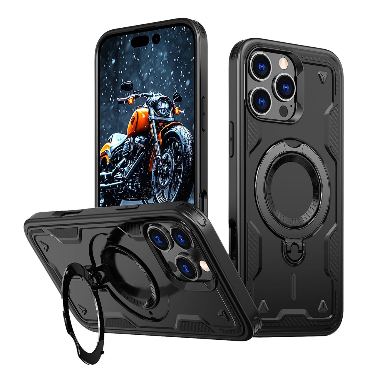 Carcasa Hybrid Armor Trendy MagSafe compatibila cu iPhone 16 Pro Black