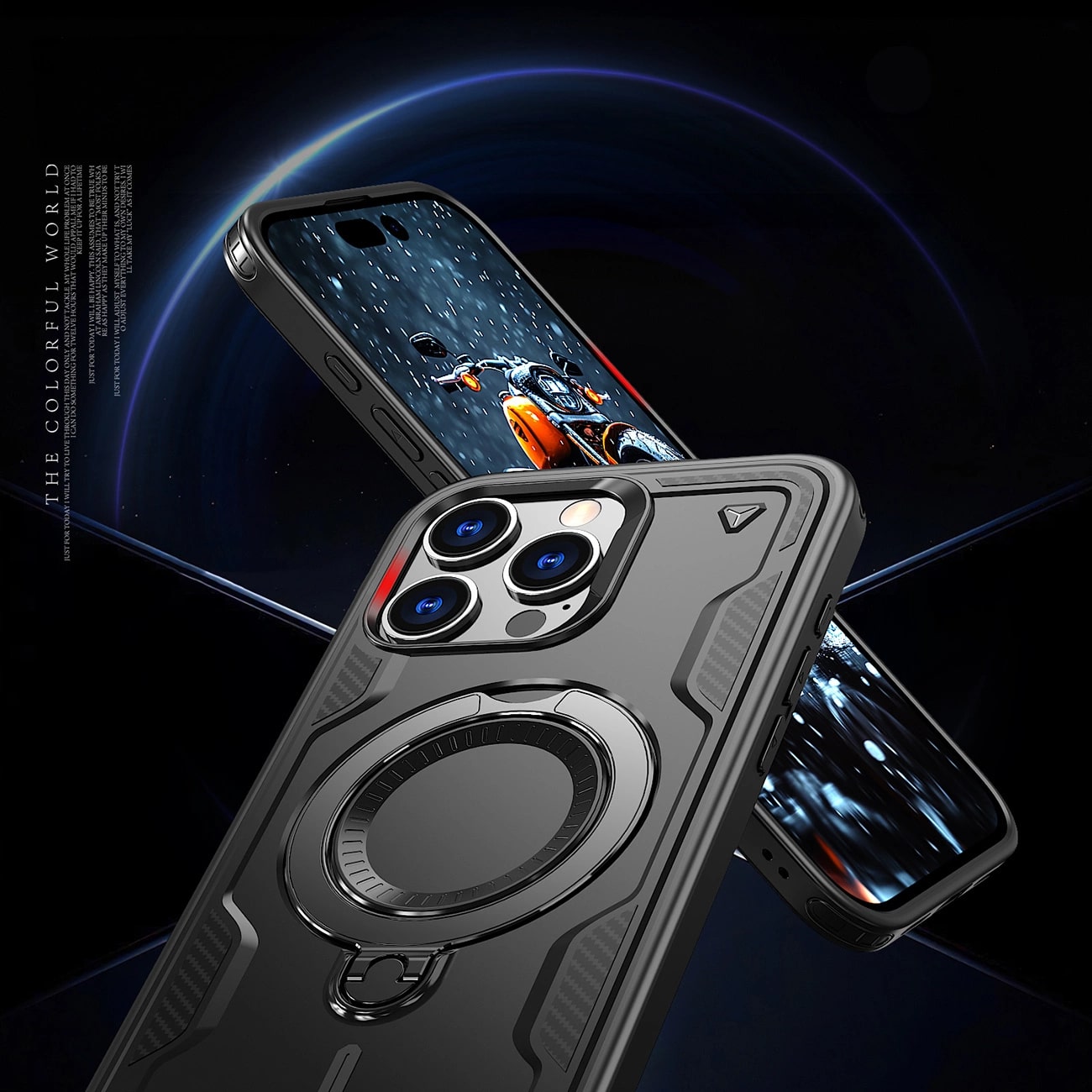 Carcasa Hybrid Armor Trendy MagSafe compatibila cu iPhone 16 Pro Black