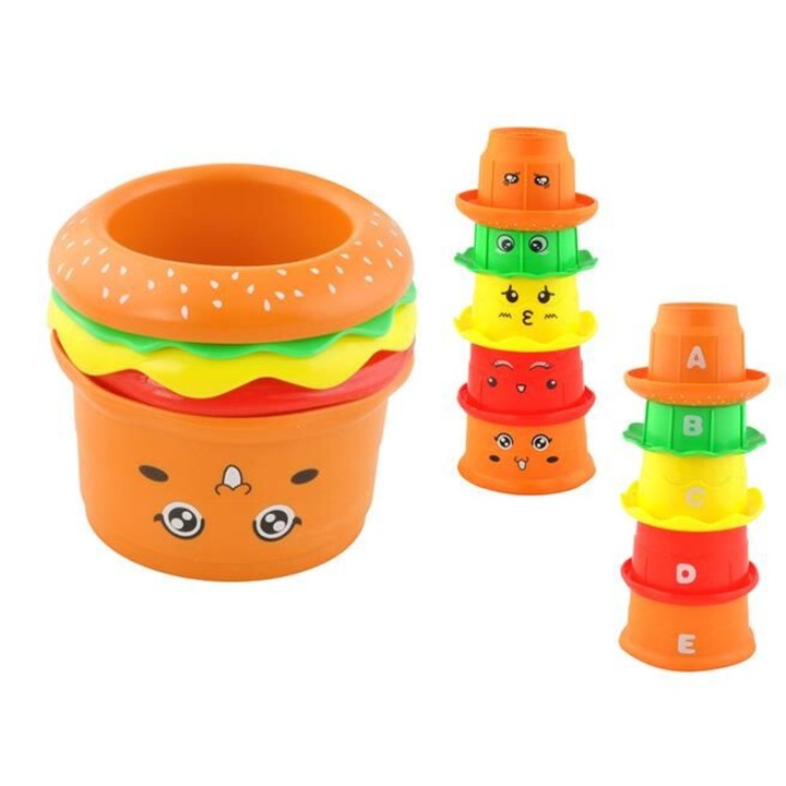 5 db színes fürdőjáték készlet fürdőhöz és hóhoz, 7,5x7x18cm