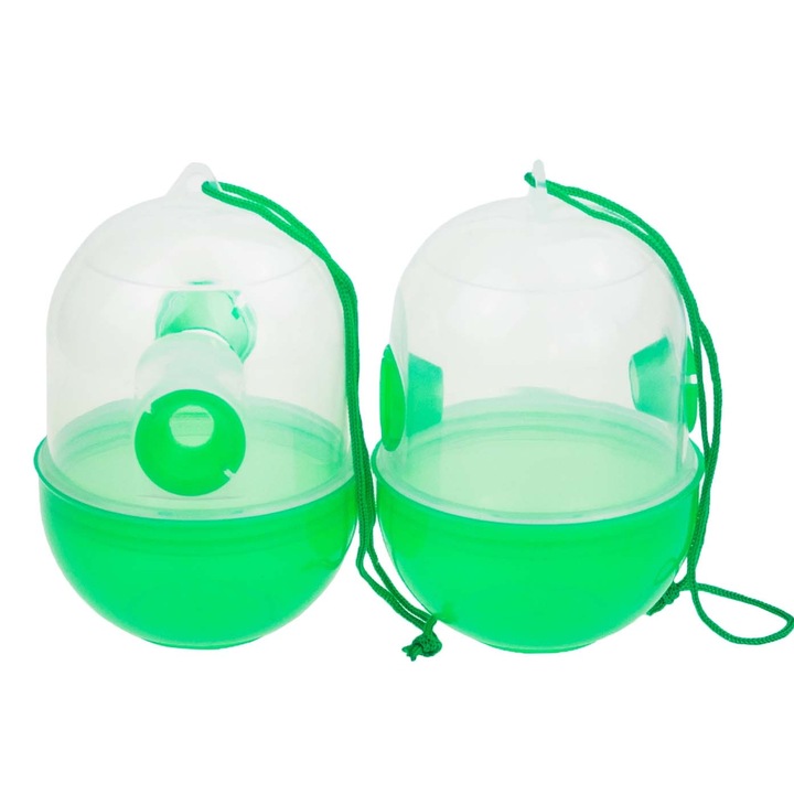 Set 2 capcane pentru viespi, 8x13cm, verde/transparent