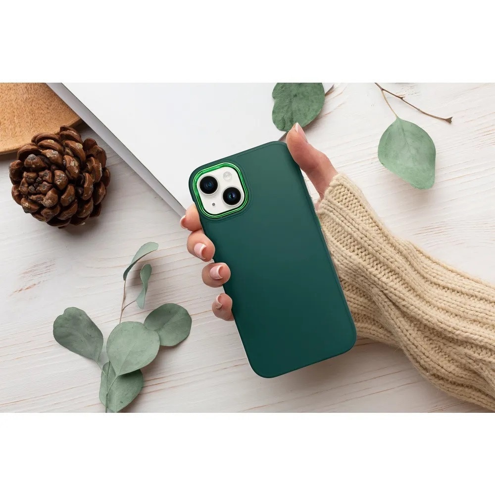 Husa compatibila Apple iPhone 16 Plus rezistenta la impact mediu, verde