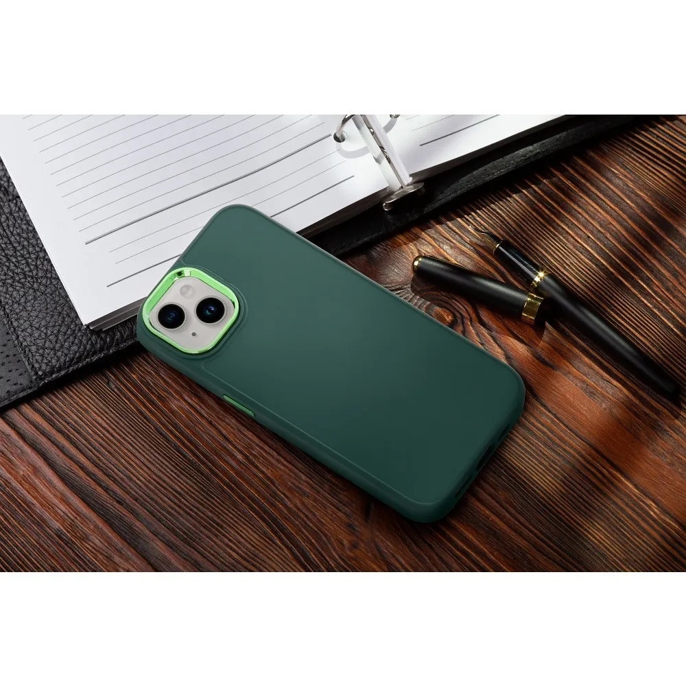 Husa compatibila Apple iPhone 16 Plus rezistenta la impact mediu, verde