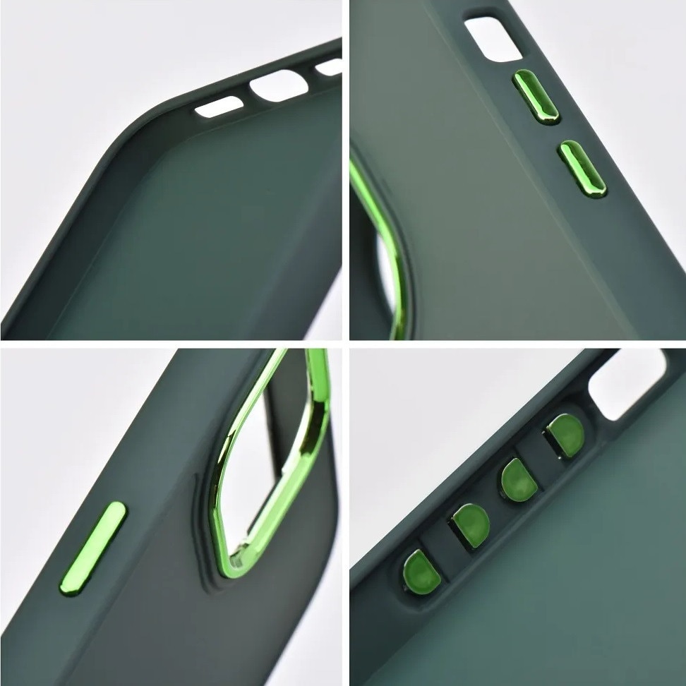 Husa compatibila Apple iPhone 16 Plus rezistenta la impact mediu, verde