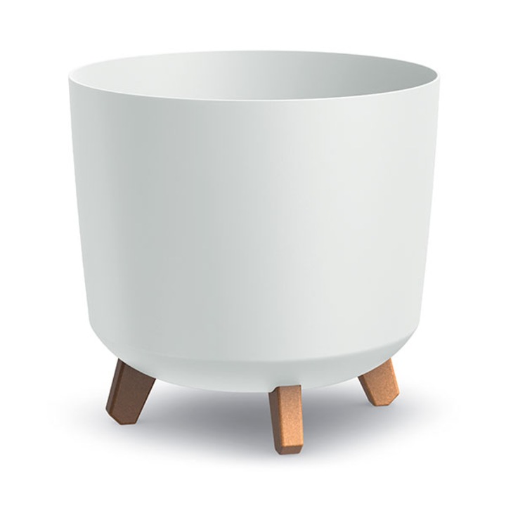 Ghiveci Gracia Tubus, Prosperplast, alb, 30x30x20cm, cu drenaj