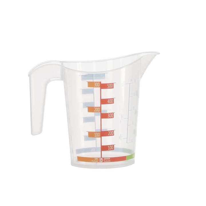 Ustensil de masurat, Top Gift, cana cu manere si cioc, 500 ml, plastic, 13x10cm