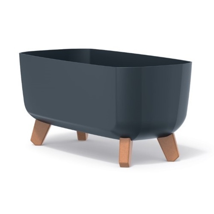 Gracia Case virágtartó, antracit, 39x19x18.7cm, vízelvezető rendszerrel