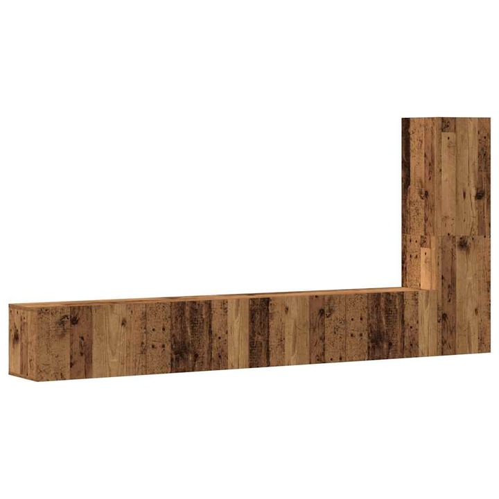 VidaXL 3 részes antik fa színű szerelt fa fali TV-szekrényszett 42.15 kg