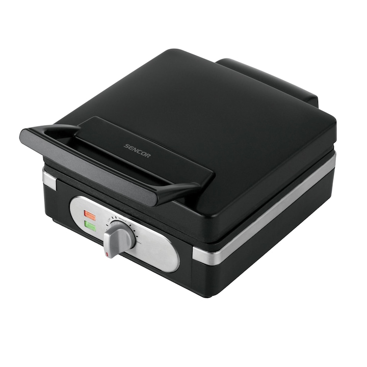 Aparat de vafe Sencor SWF 2010BK, 1400 W, suprafata de gatit antiaderenta, negru