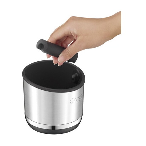 Mini ciocanitor pentru zat de cafea Sage, The Knock Box, argintiu