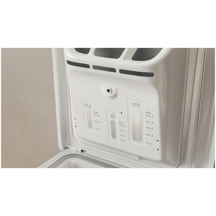 Masina de spalat rufe verticala Whirlpool TDLRB 6261BS EU/N, 6 kg, 1200 rpm, 6th Sense, Motor SenseInverter, Pornire Intarziata, FreshCare, Clasa A, Alb