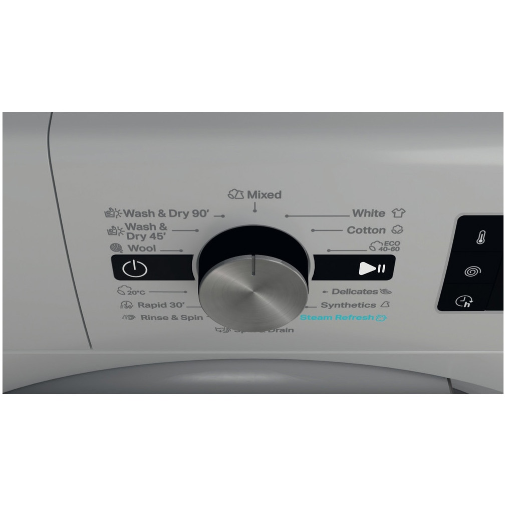 Masina de spalat rufe cu uscator Whirlpool FFWDB964489SBSVEE, 9 kg spalare, 6 kg uscare, 1400 rpm, FreshCare+, 6th Sense, Motor Inverter, Steam Refresh , Clasa A, Gri