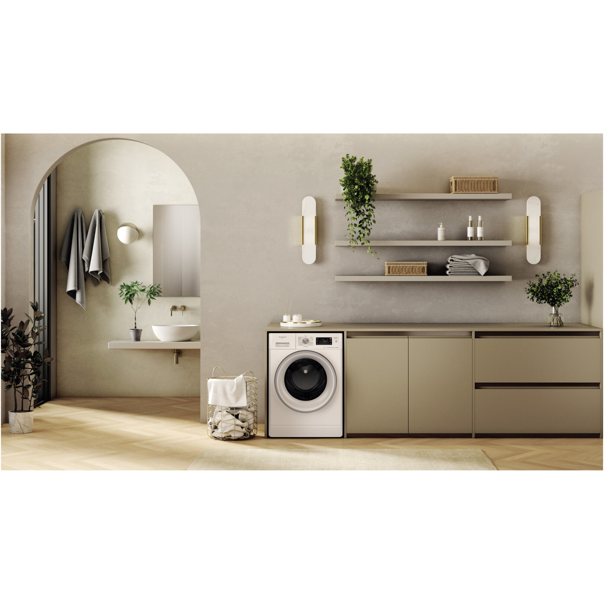 Masina de spalat rufe cu uscator Whirlpool FFWDB 964489SVEE, 9 kg spalare, 6 kg uscare, 1400 rpm, FreshCare+, 6th Sense, Motor Inverter, Steam Refresh , Clasa A, Alb