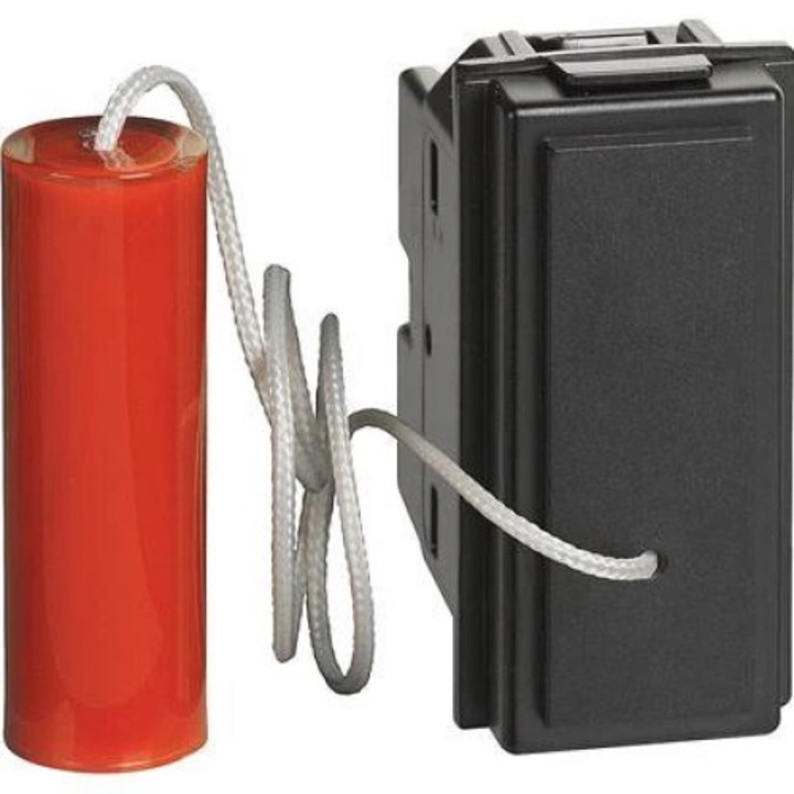 BTicino Living Now kapcsoló 1P NO 10A 250Vac, 1 modul, fekete