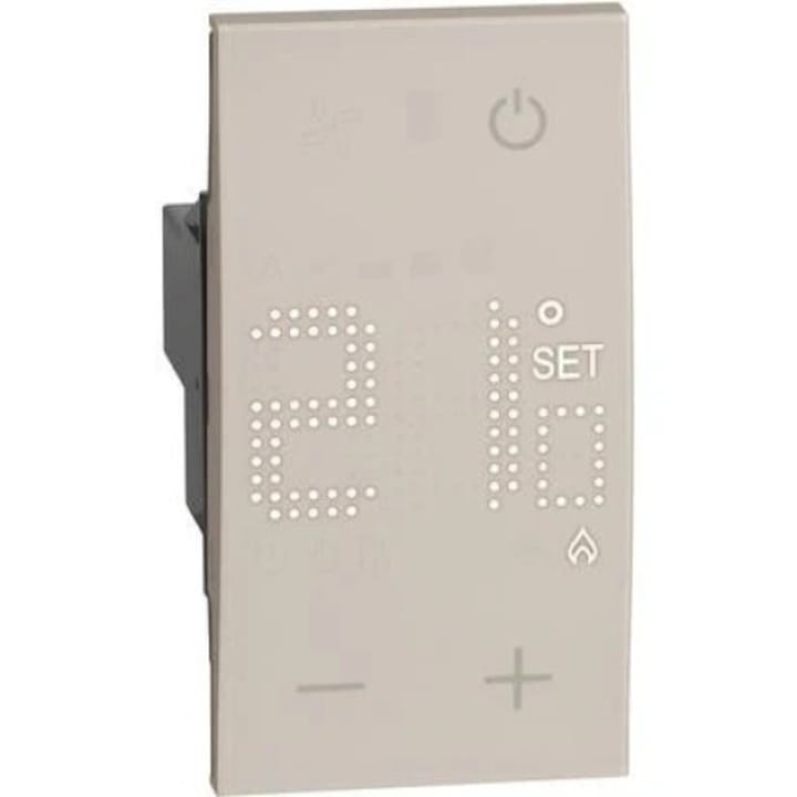Termostat electronic, BTicino, Living Now, 230V, 2 module, sabbia