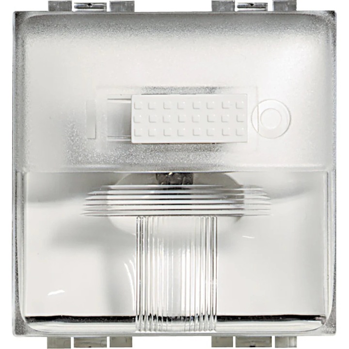 LED сигнална лампа, BTicino, 12-24Vac, 0,6W-0,8W, бяла, 2 модула