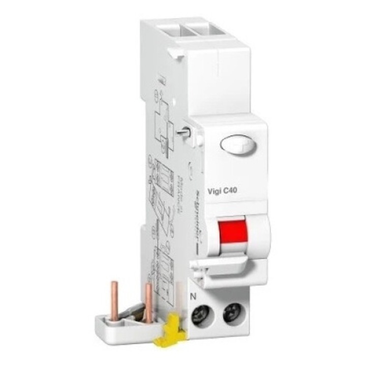 Siguranta automata, Vigi, C40, 1P+N, 25A, 30mA, 230V, 50Hz, Alb