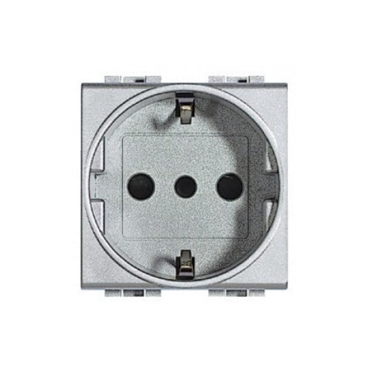 Priza BTicino Livinglight 2P+T 16A 250Vac, 2P, 19 mm