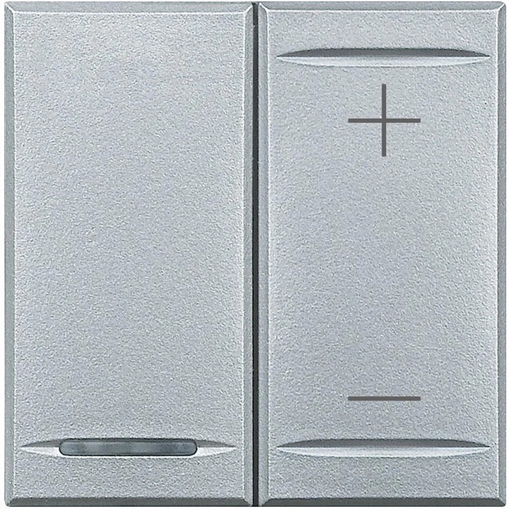 Intrerupator Bticino Axolute dimmer a pulsante 60-500W, 2 moduli, culoare tech