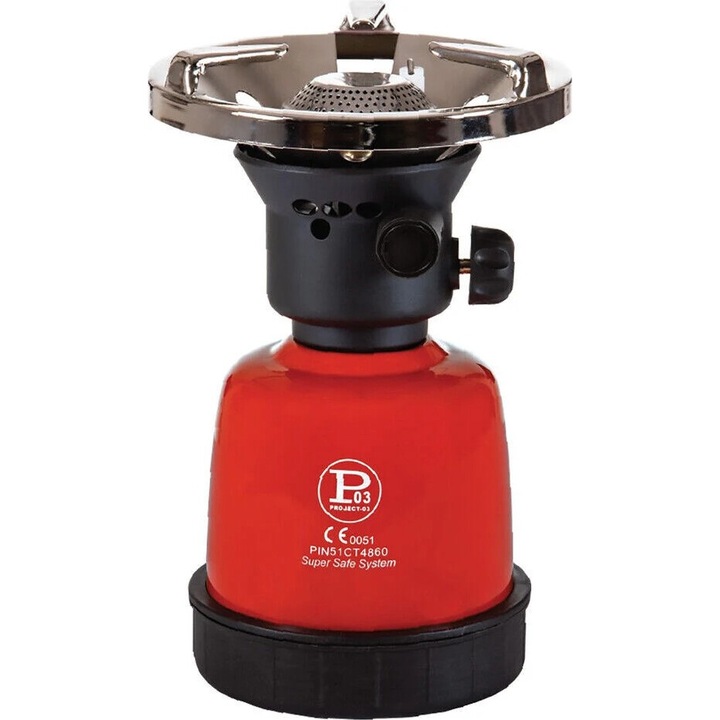 Arzator camping Project COOK100, festett acél, piros, 0.736 kg