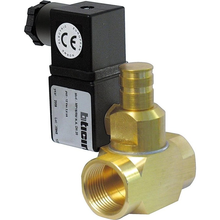 Electrovalva gaz, Bticino, L4525/12NO, 12V, 10,8x8x6,2cm, 500g