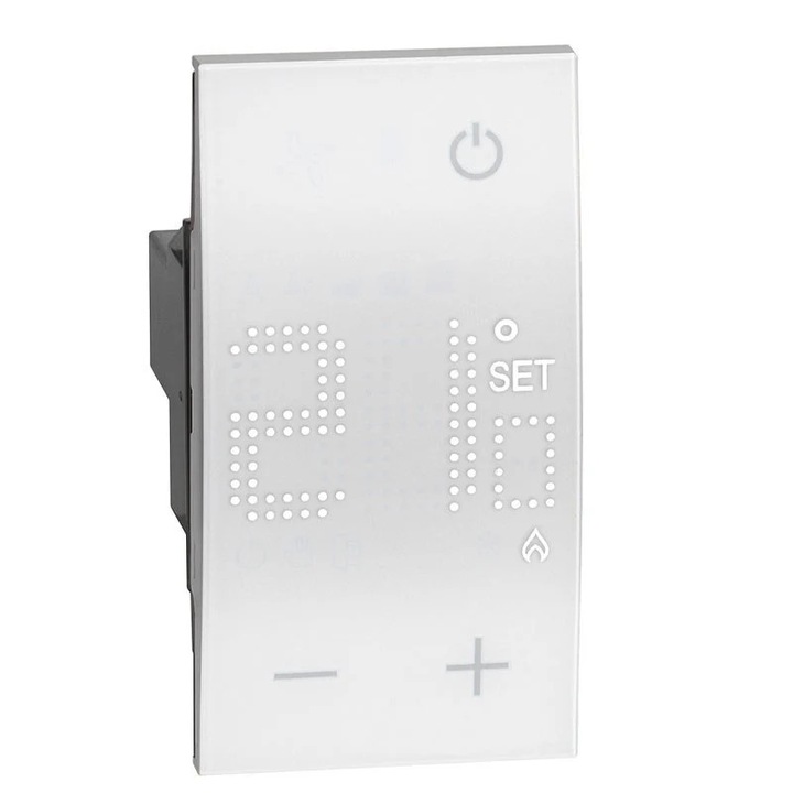 Termostat electronic, BTicino, Living Now, 230V, 2 module, alb