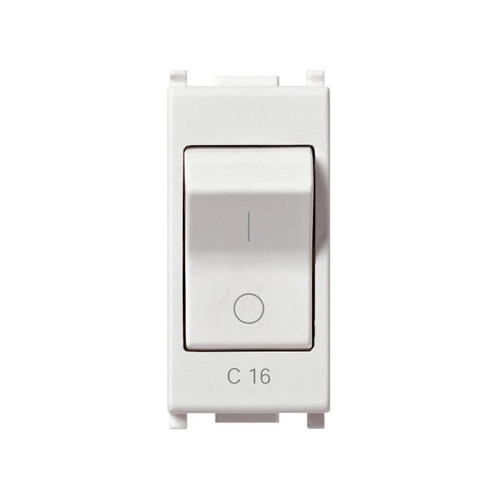 Биполярен прекъсвач Vimar Plana 16A, 230V, 3000A, бял