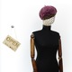Bereta de dama, din lana, Evita, one size, model floral, Roz cenusiu - BSC711