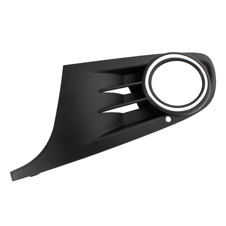 Első lökhárító burkolat VW Golf VI-hoz, bal, fekete, króm kerettel, 2008-2013