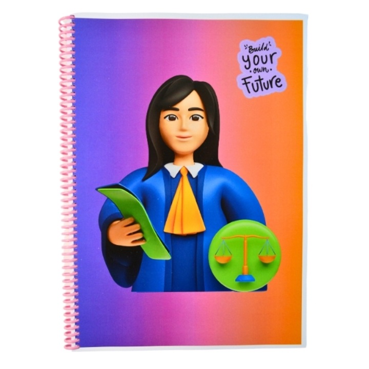 Caiet foaie velina Avocata, Copy Boom, spirala Roz din plastic, 100 file, format A4