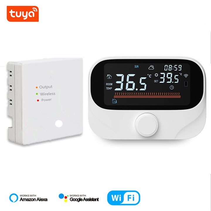 Интелигентен термостат S2_Style, Wi-Fi, TUYA, Smart Life, Съвместим с Alexa, Google Home @SmartWiz