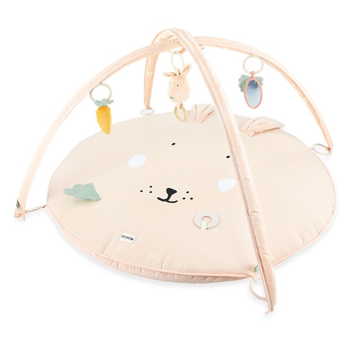 Детска постелка Trixie, с две пружини, различни играчки, многоцветна, 85х85х48см за 3 месеца+