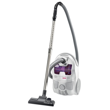Aspirator fara sac Rowenta X-treme Power Cyclonic RO6227, 2.75 l, Cyclonic System, Tub telescopic, 900 W, HEPA 12, Alb/Mov
