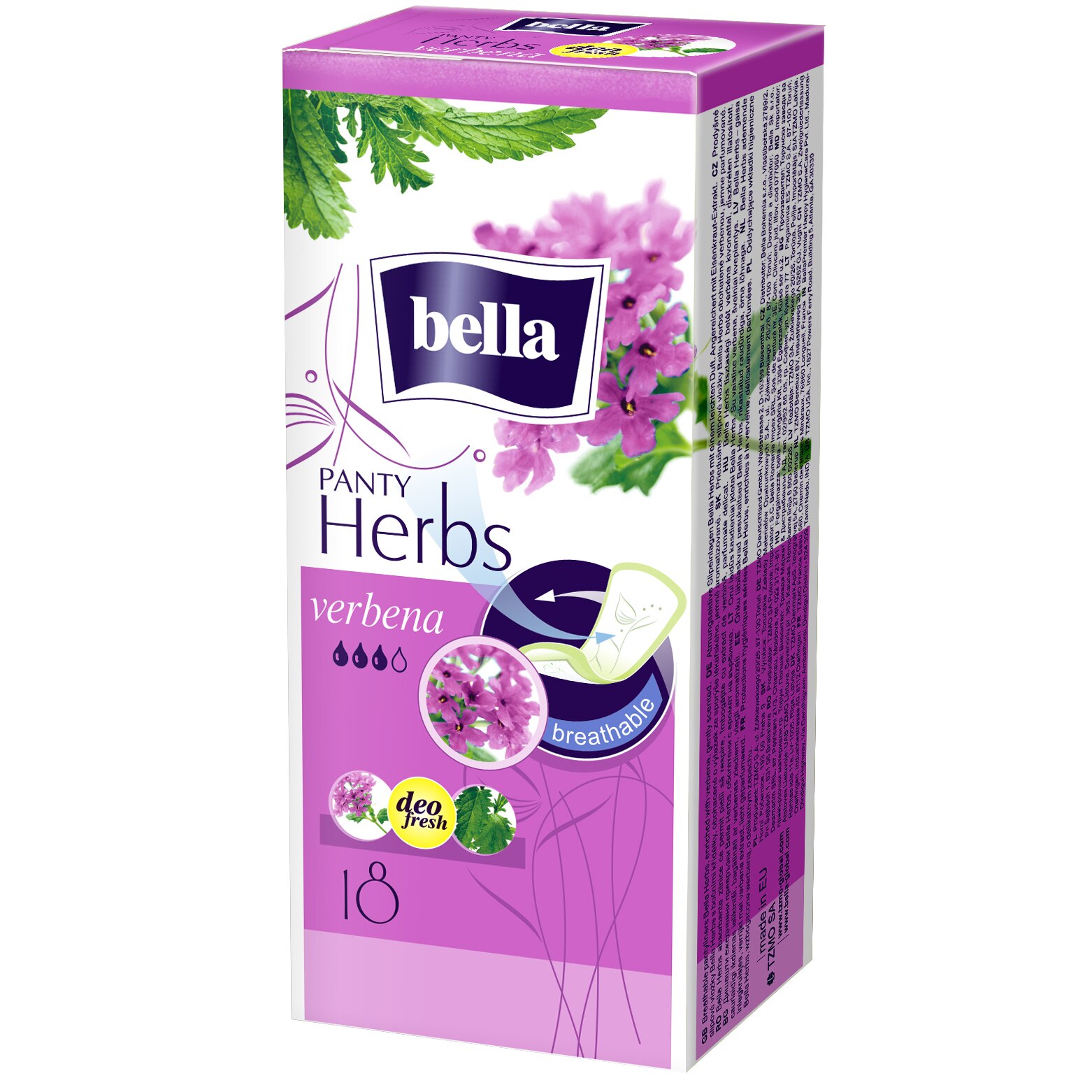 Absorbante Bella Herbs Panty Verbina, 18 buc