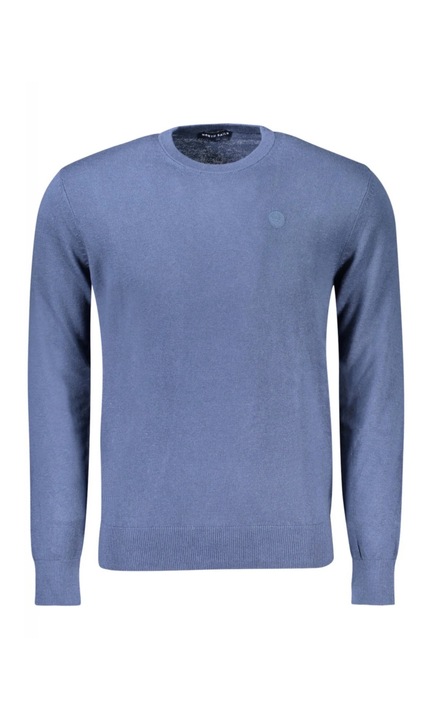 Férfi pulóver, hímzett mini logóval, Normál szabású, North Sails, Világoskék, 2XL