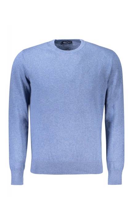 Férfi pulóver, hímzett mini logóval, Normál szabású, North Sails, Világoskék, XL