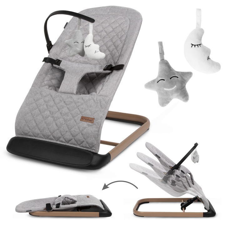 Balansoar pentru copii Kidwell Laro Full - Wooden Grey