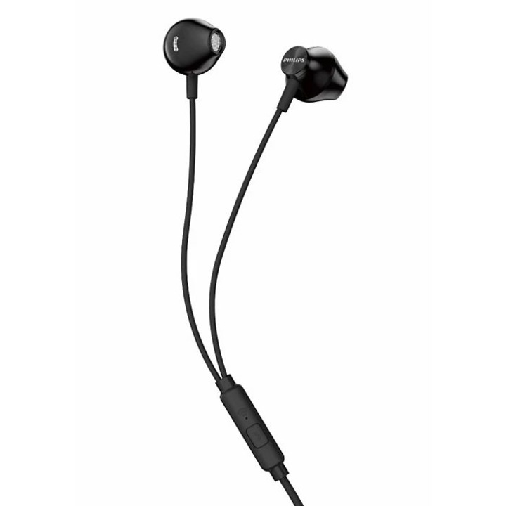 Casti cu fir, Philips, TAUE101BK, microfon, 3.5mm, negru, 1.2m