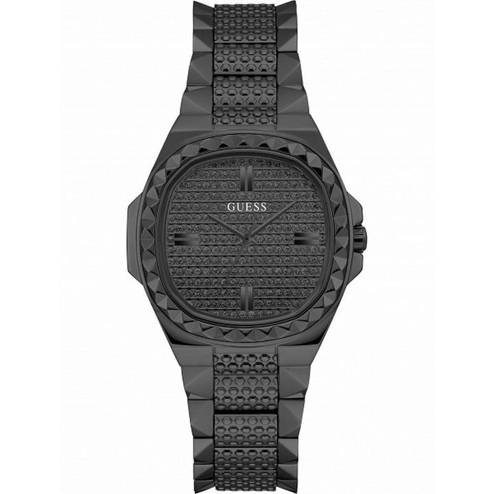 Ceas barbati, Guess, Inox, Negru, 30m rezistenta la apa